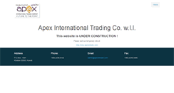 Desktop Screenshot of apexintrade.com